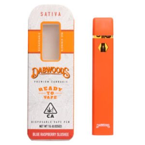 buy dabwoods blue raspberry slushie 1g disposable vape
