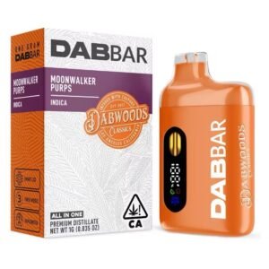 dabwoods dabbar classics 2.0 distillate 1g moonwalker purps